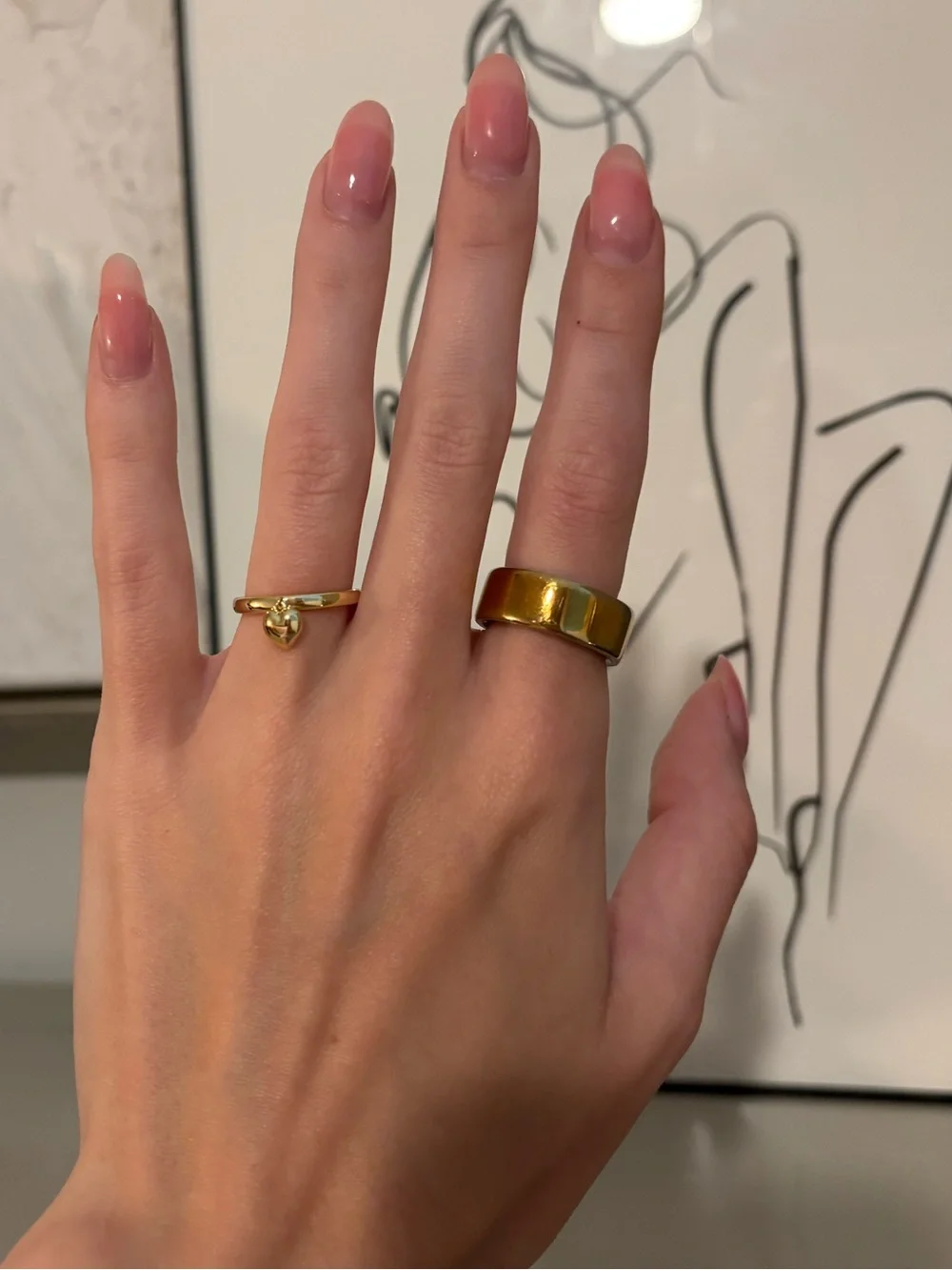 Ana Luisa Leia heart ring gold
